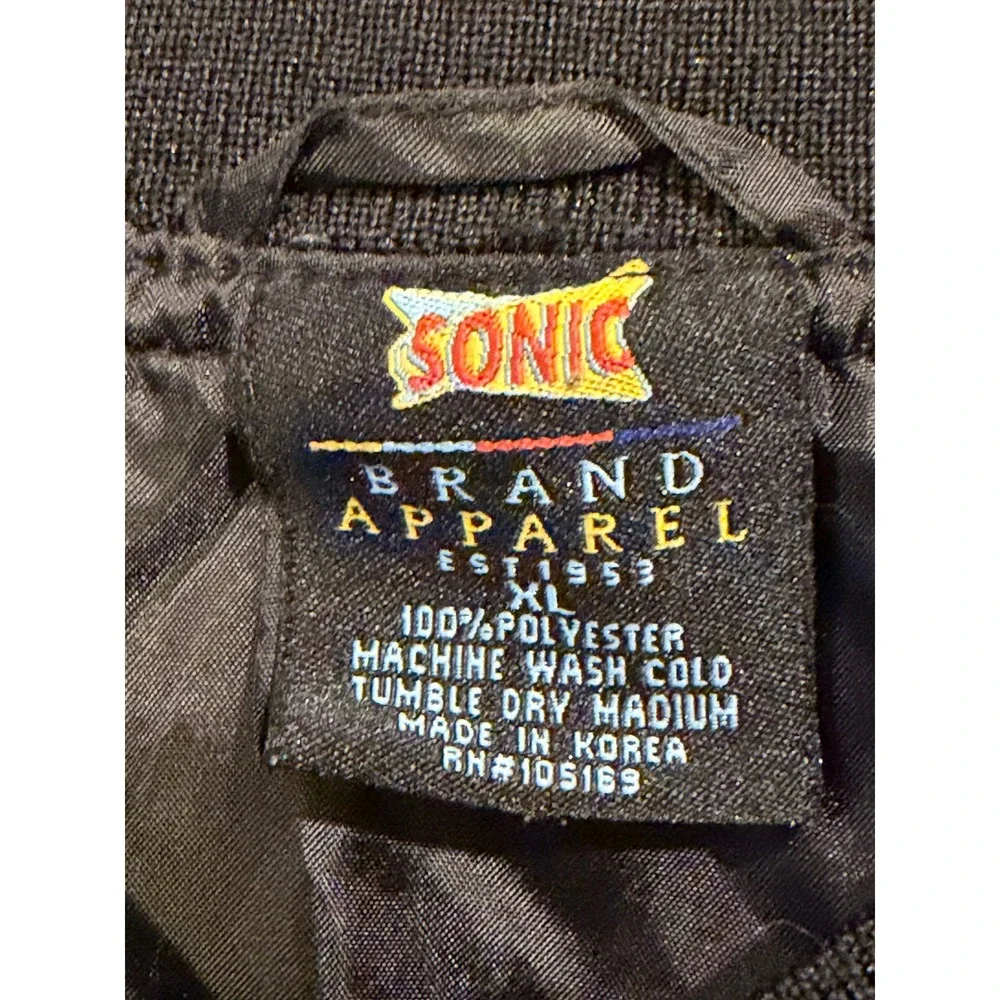 Sonic Windbreaker Pullover Mens XL Black 2004 National Convention V-Neck Jacket